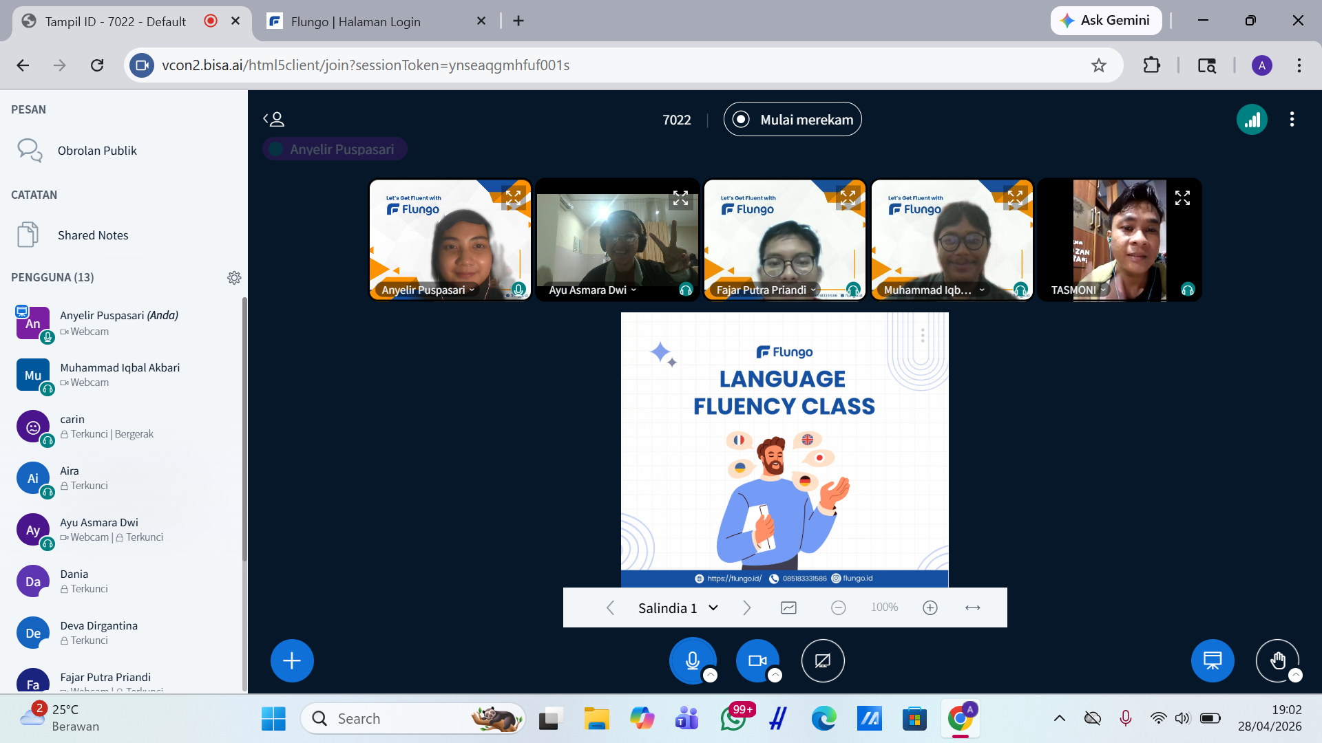 Pembukaan Kegiatan Language Fluency Class Batch 8: Bahasa Jepang untuk Kerja di Jepang (N5 Level)
