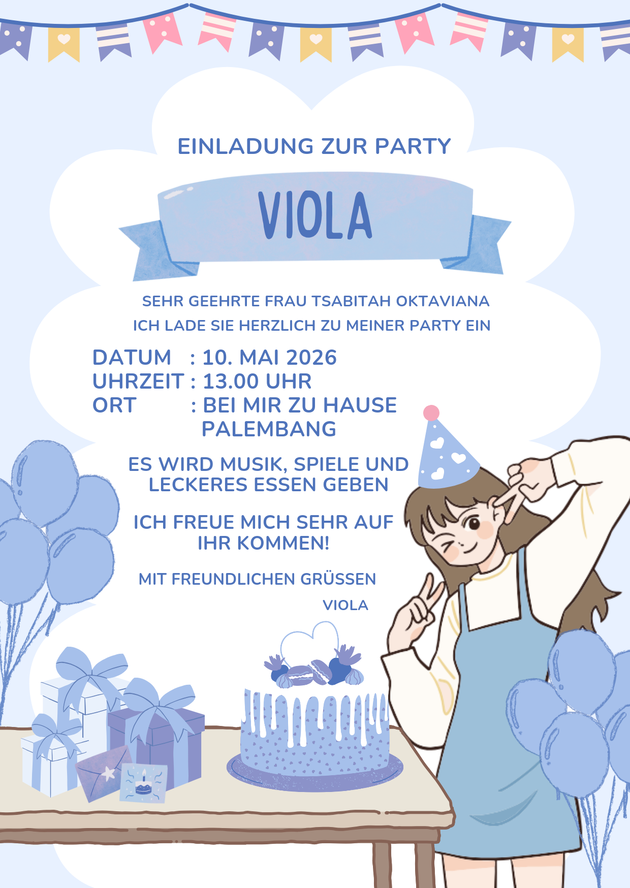 Einladung zum Geburtstag