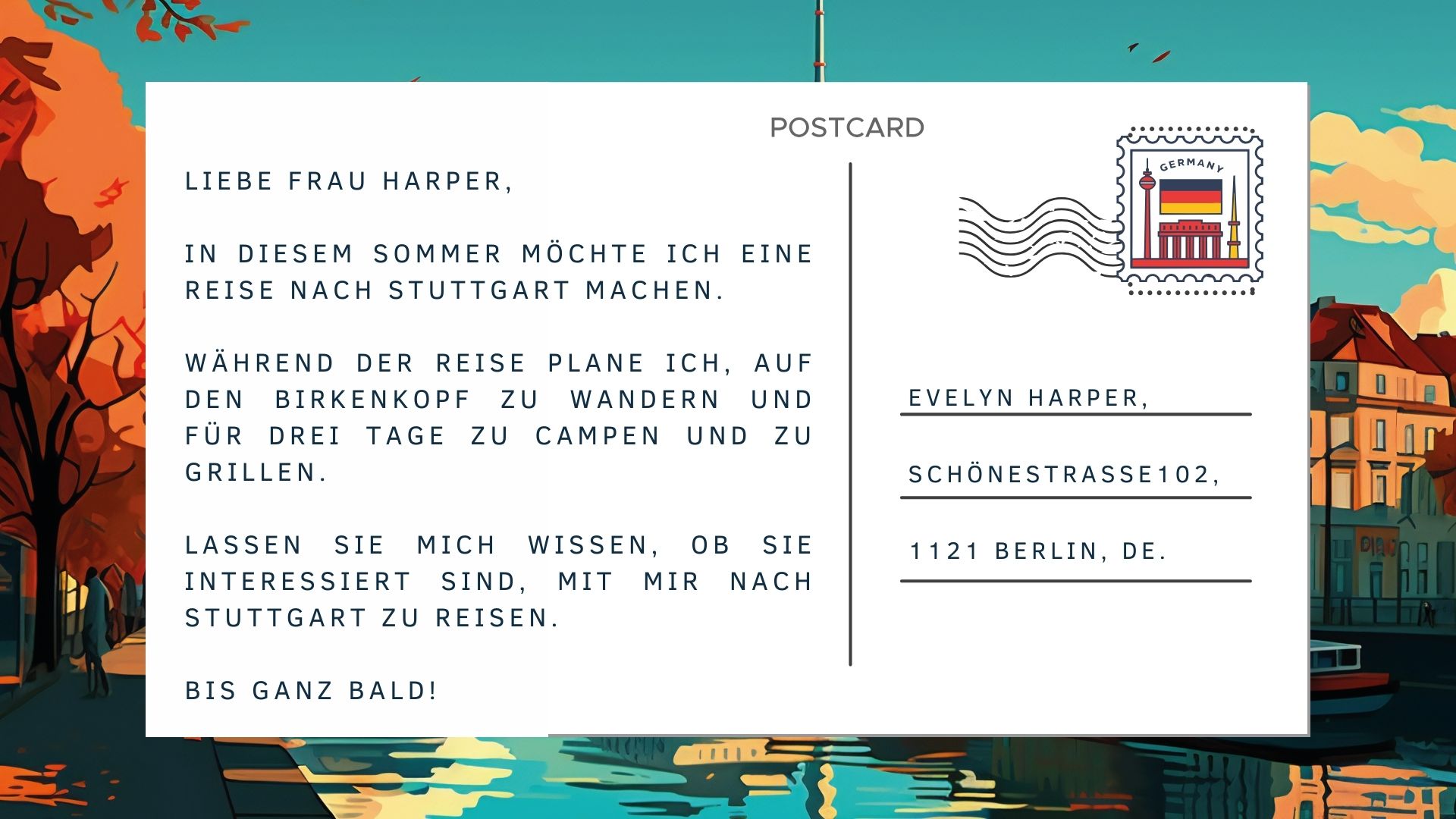 Brief an Frau Harper