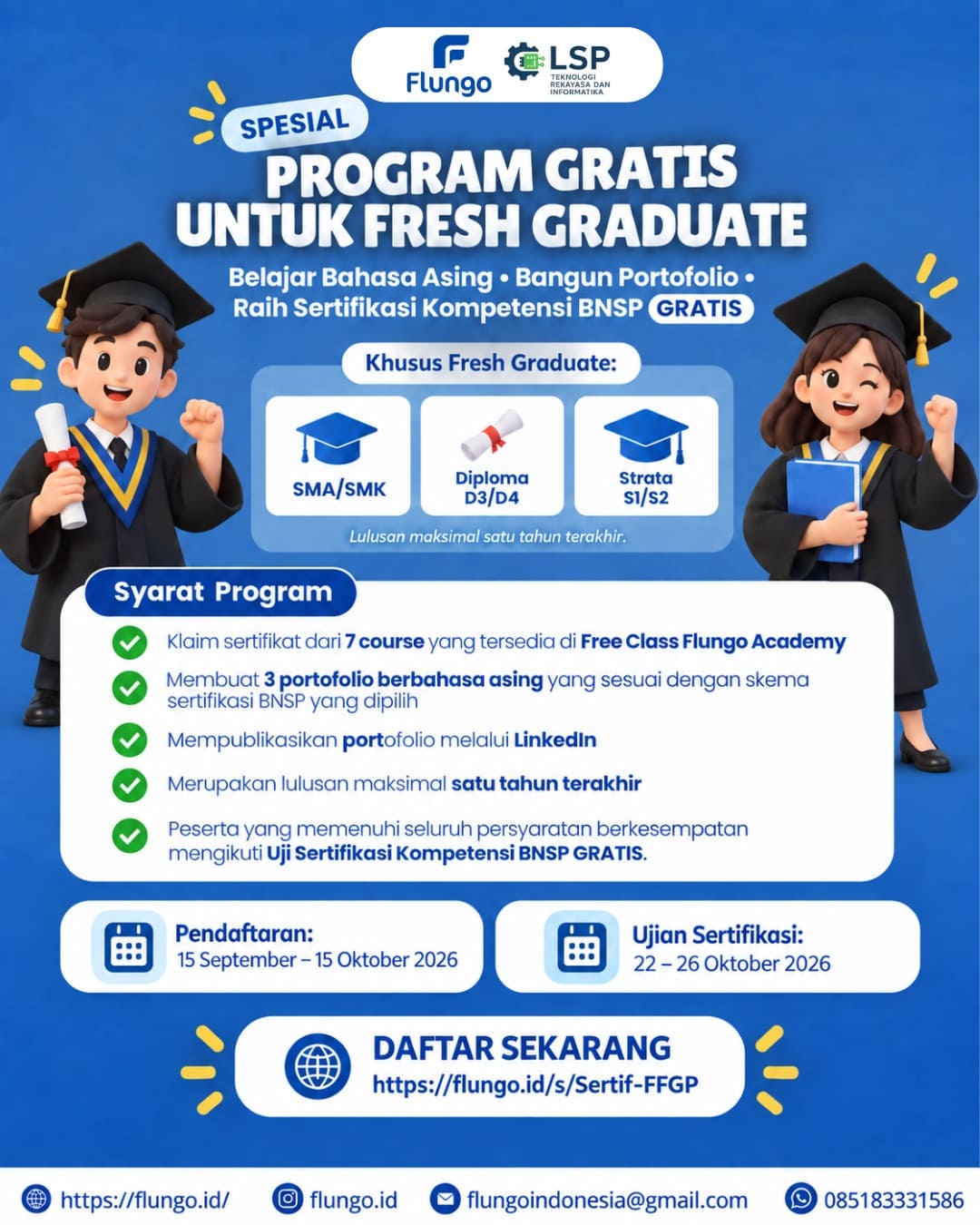 Program - SERTIFIKASI BNSP GRATIS UNTUK FRESH GRADUATE