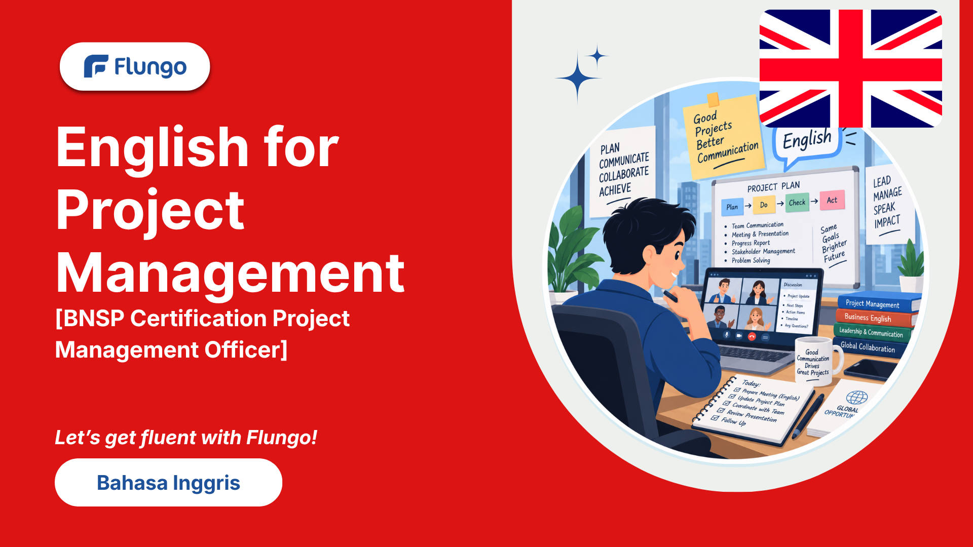 Cover Kursus English for Project Management [BNSP Certification Project Management Officer]