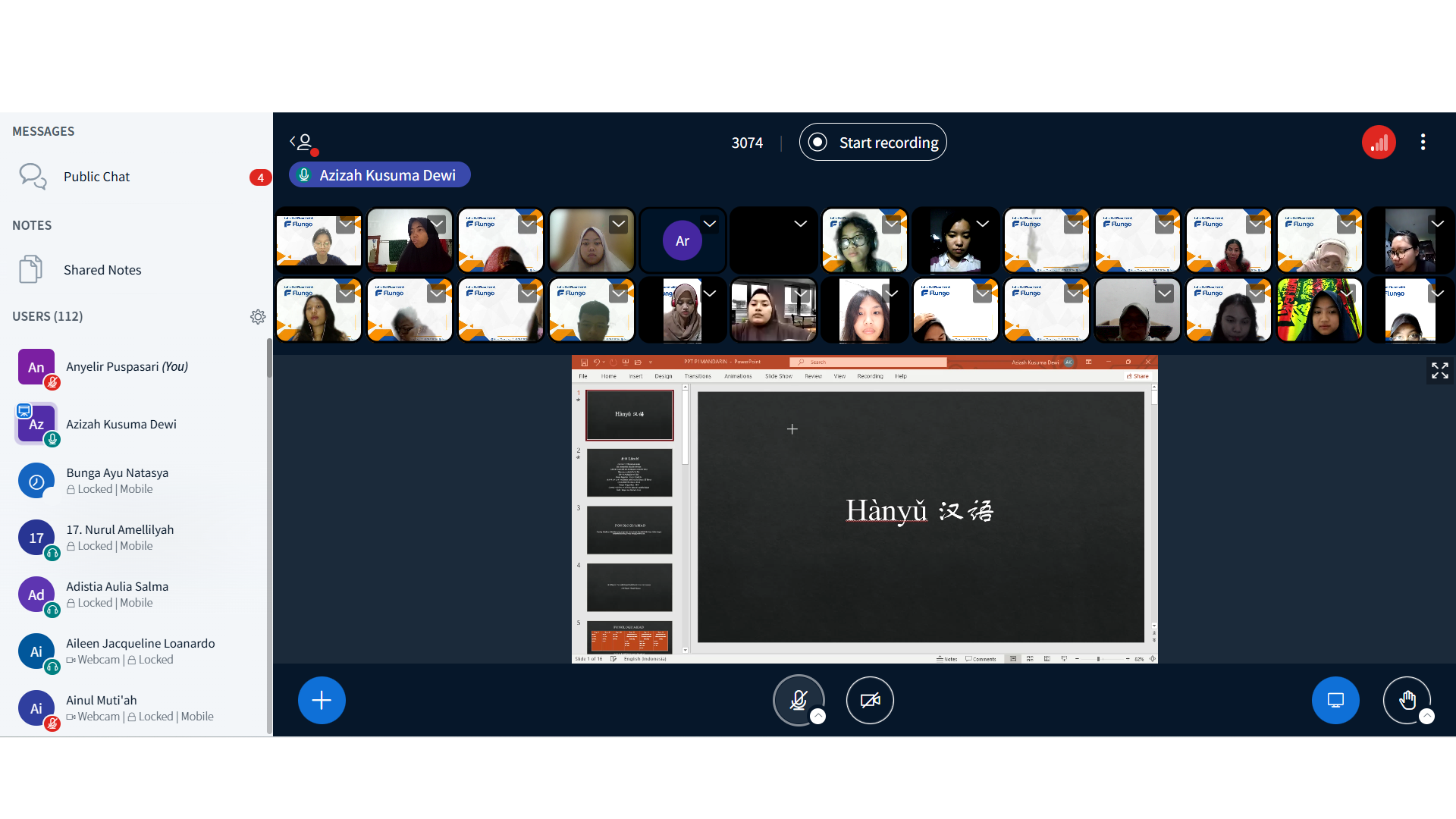 Pembukaan Languange Fluency Class Batch 5: Mandarin Beginner