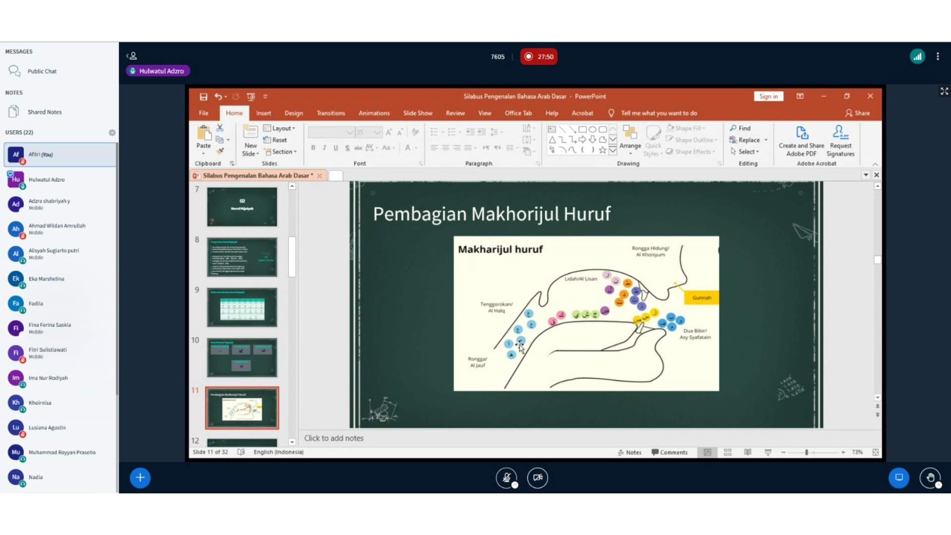 Pembukaan Languange Fluency Class Batch 5: Arabic Beginner