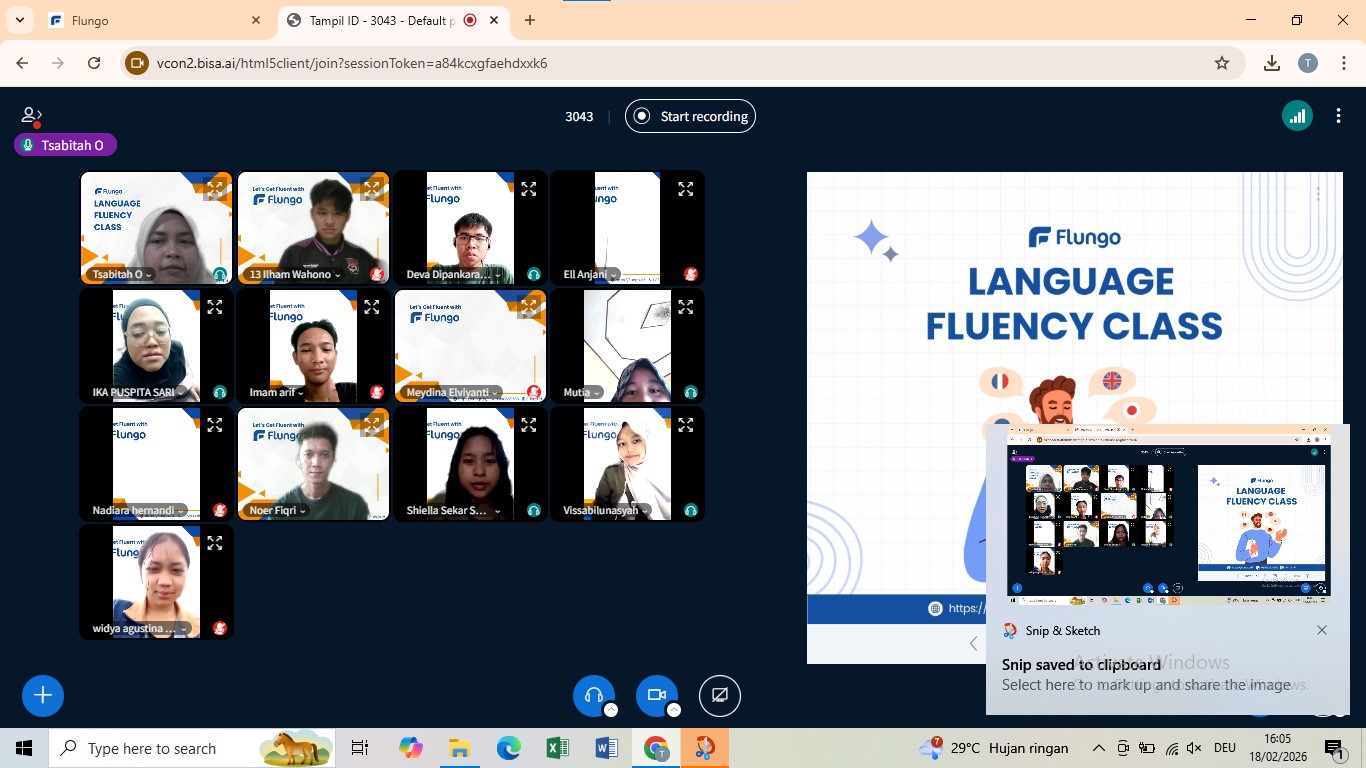 Pembukaan Languange Fluency Class Batch 6: German Beginner