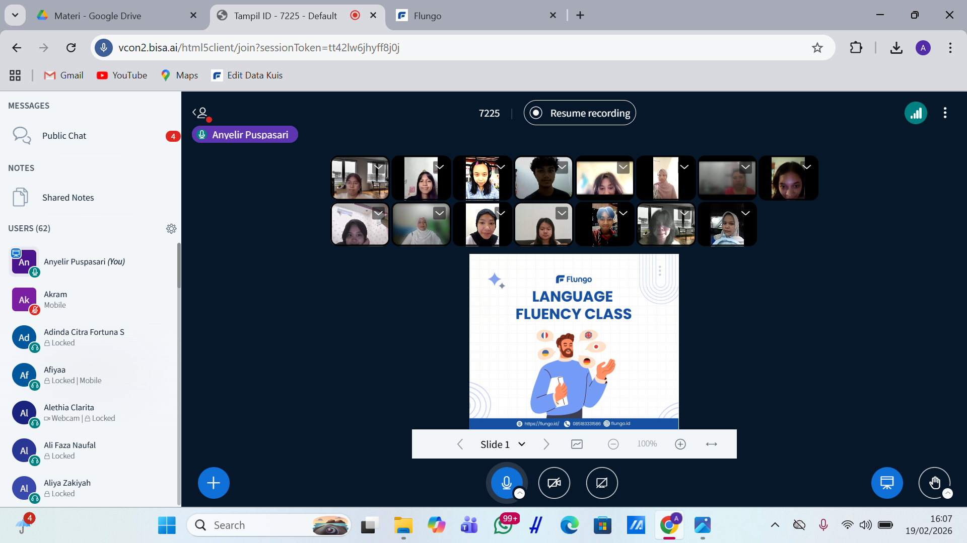 Pembukaan Languange Fluency Class Batch 6: Mandarin Beginner