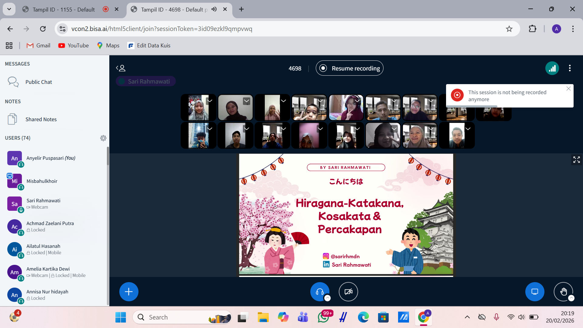 Pembukaan Languange Fluency Class Batch 6: Japanese Beginner