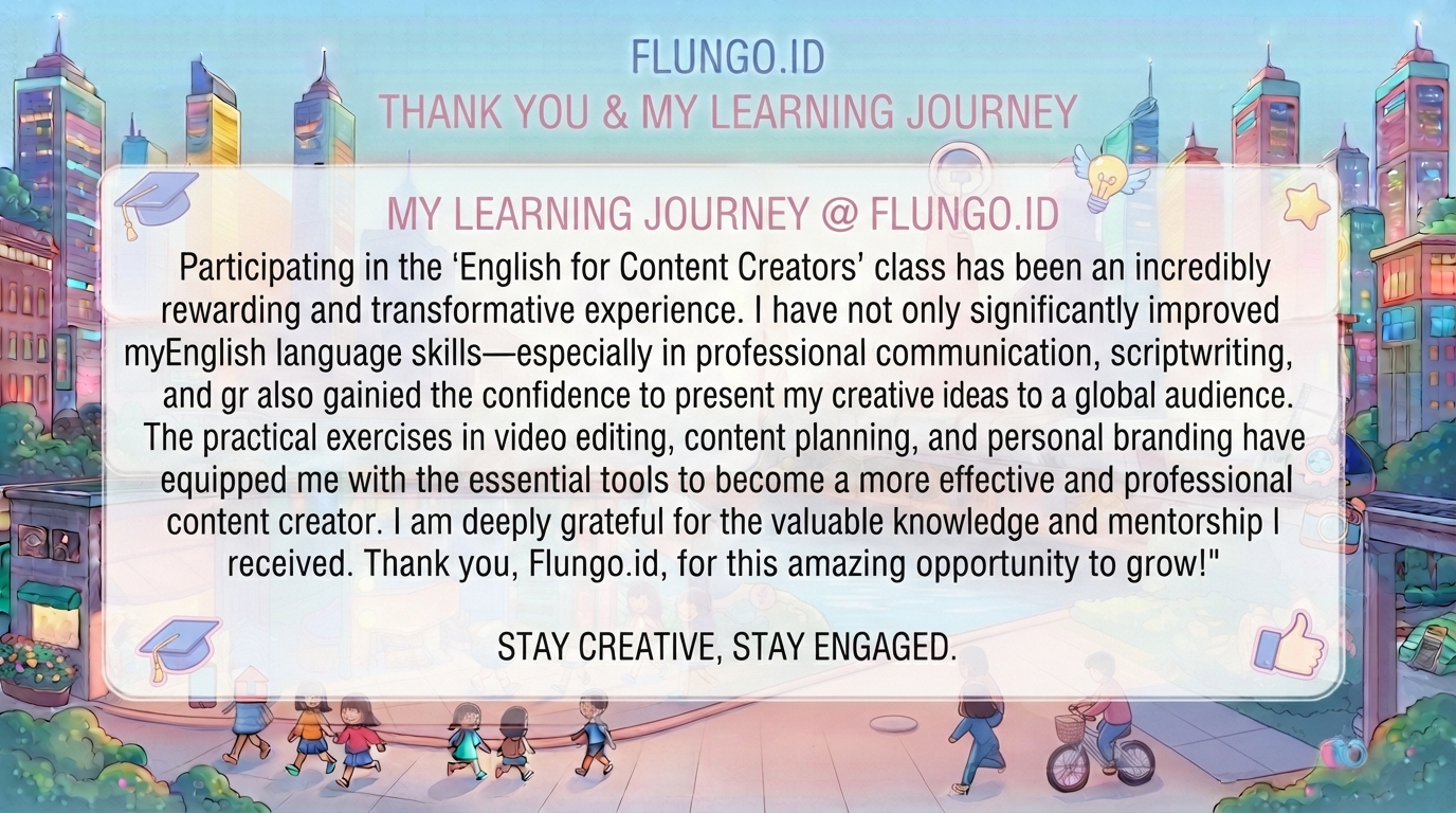 English for Content Creators Learning Journey
