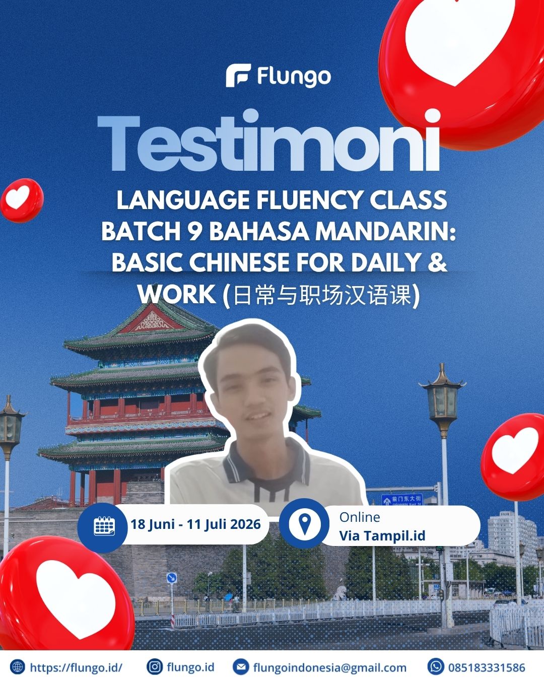 Testimoni Peserta Language Fluency Class Batch 9 Bahasa Mandarin