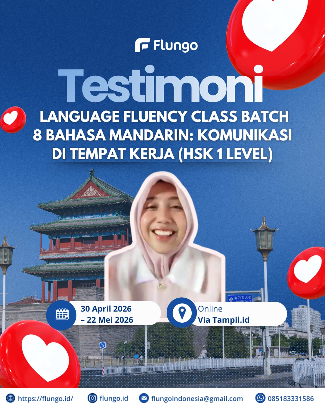 Testimoni Peserta Language Fluency Class Batch 8 Bahasa Mandarin